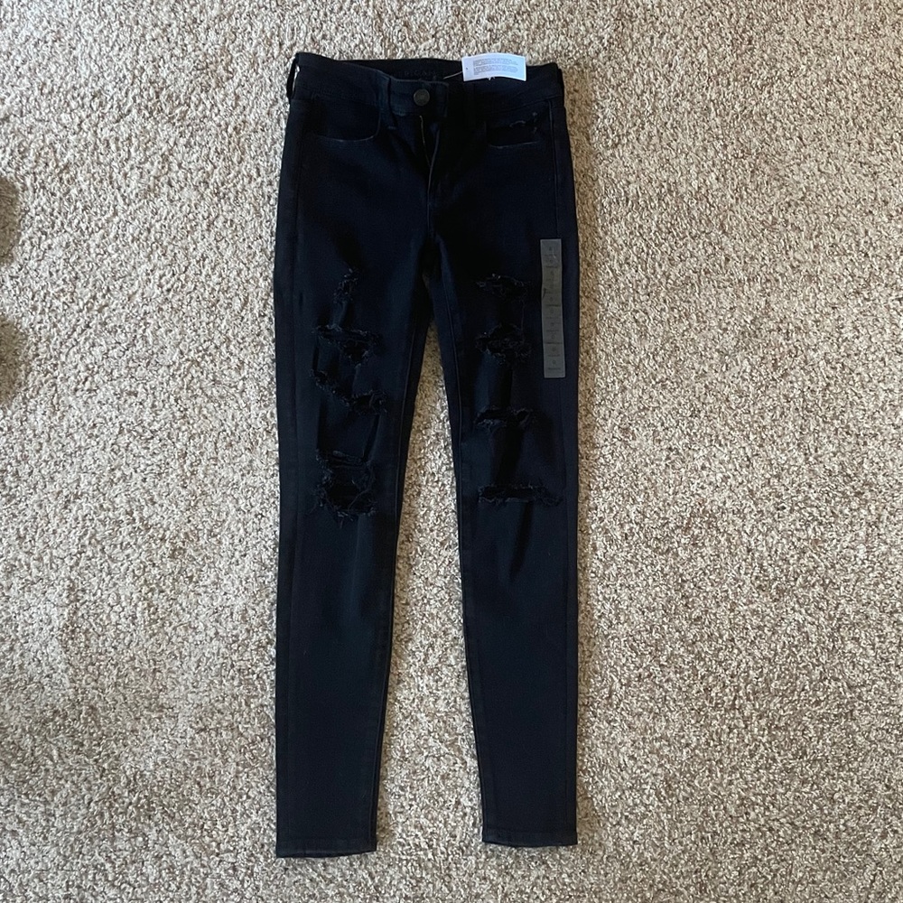 American Eagle Black High-Rise Jeans